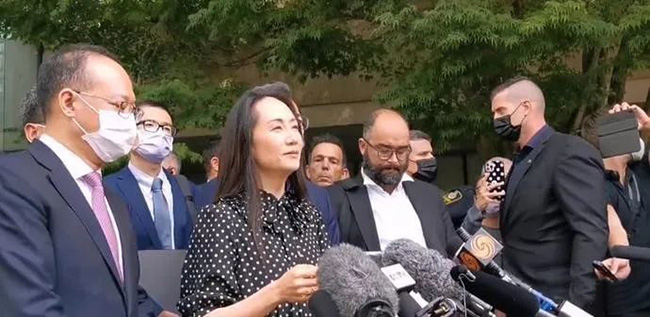孟晚舟获释，今晚抵达深圳：感谢祖国和人民的支持！